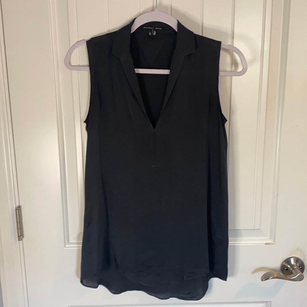 Theyskens' Theory sleeveless silk blouse